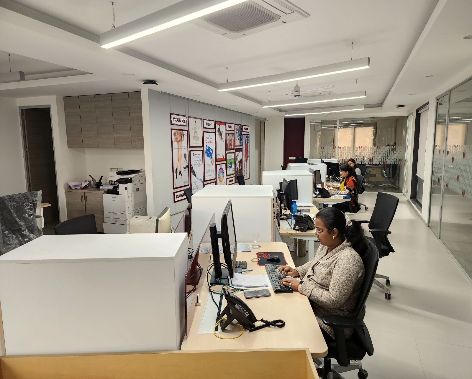 The Instyle Overseas team at work in the Gurgaon head office