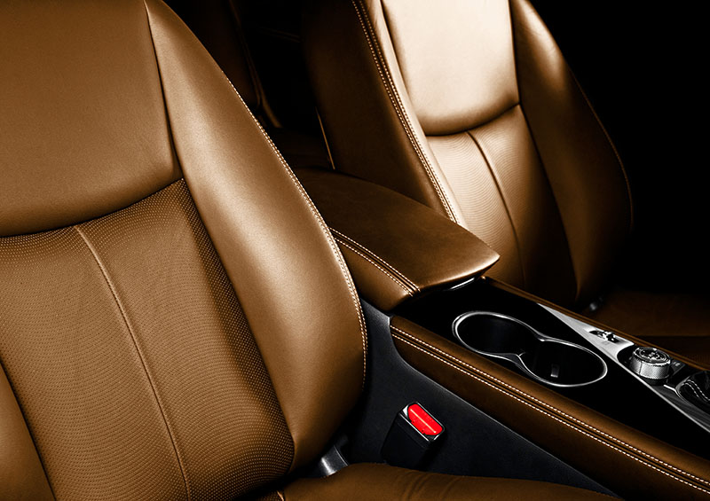 Automotive interior trim — leather wrapping of rigid parts