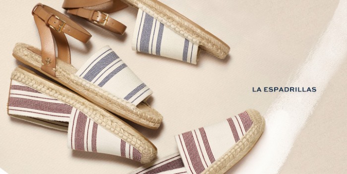 Rifra Nastri striped elastic bands across an espadrille family